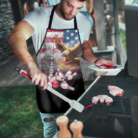Custom Patriotic Eagle Bowling Apron with American Flag Strike Design - Wonder Print Shop