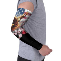 Custom Patriotic Eagle Bowling Arm Sleeves with American Flag Strike Design - Wonder Print Shop