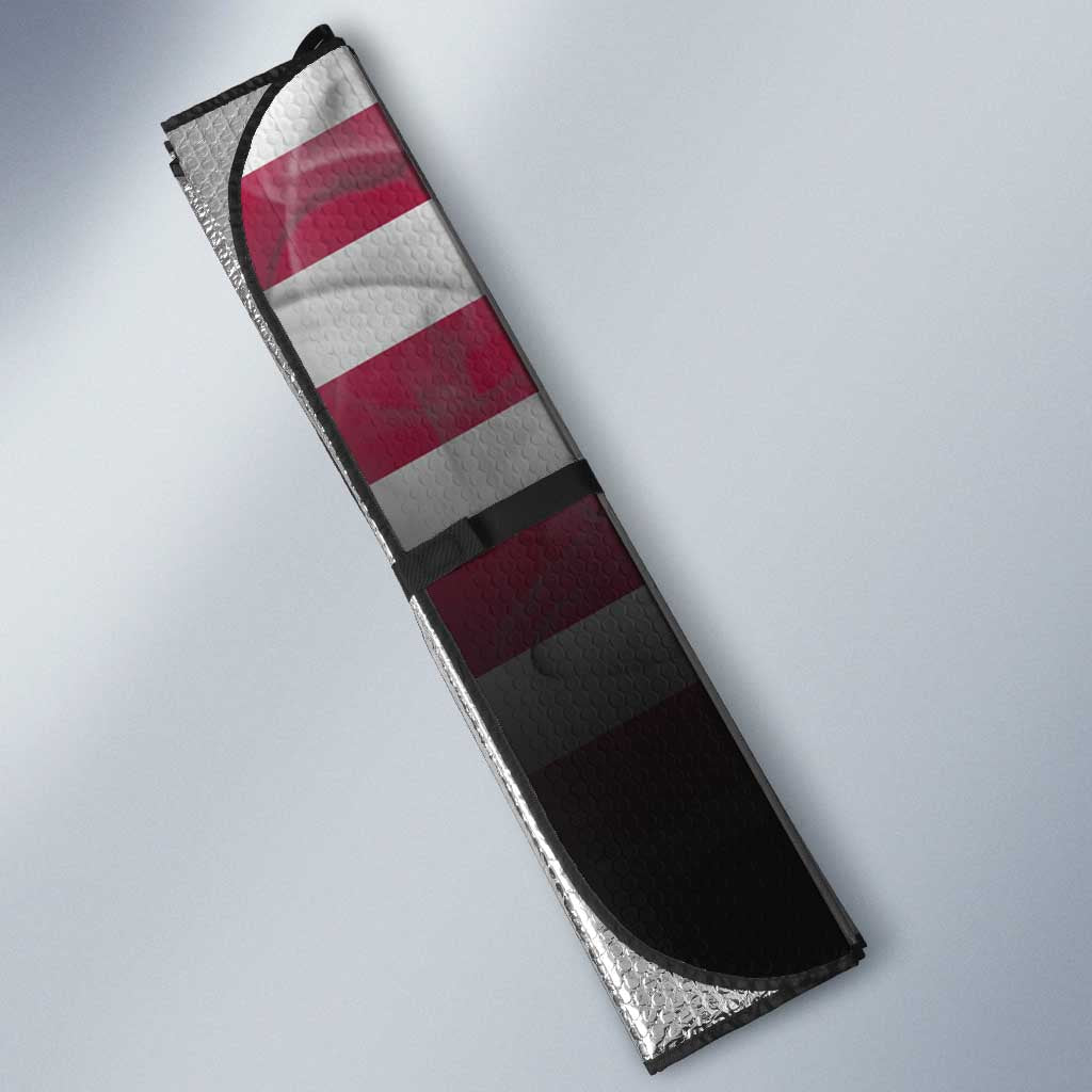 Custom Patriotic Eagle Bowling Auto Sun Shade with American Flag Strike Design - Wonder Print Shop