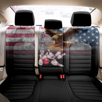 Custom Patriotic Eagle Bowling Back Car Seat Cover with American Flag Strike Design - Wonder Print Shop