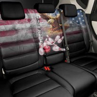 Custom Patriotic Eagle Bowling Back Car Seat Cover with American Flag Strike Design - Wonder Print Shop
