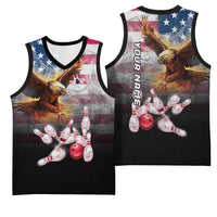 Custom Patriotic Eagle Bowling Basketball Jersey with American Flag Strike Design - Wonder Print Shop