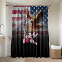 Custom Patriotic Eagle Bowling Bathroom Set with American Flag Strike Design - Wonder Print Shop