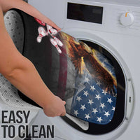 Custom Patriotic Eagle Bowling Bathroom Set with American Flag Strike Design - Wonder Print Shop
