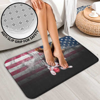 Custom Patriotic Eagle Bowling Bathroom Set with American Flag Strike Design - Wonder Print Shop