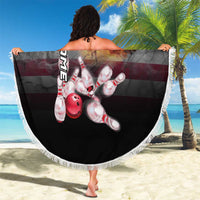 Custom Patriotic Eagle Bowling Beach Blanket with American Flag Strike Design - Wonder Print Shop