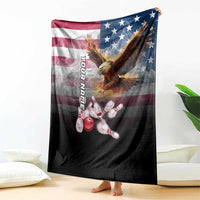 Custom Patriotic Eagle Bowling Blanket with American Flag Strike Design - Wonder Print Shop