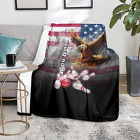 Custom Patriotic Eagle Bowling Blanket with American Flag Strike Design - Wonder Print Shop