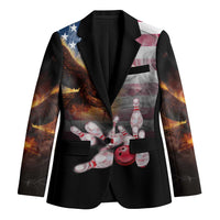 Custom Patriotic Eagle Bowling Blazer with American Flag Strike Design - Wonder Print Shop