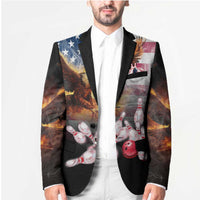 Custom Patriotic Eagle Bowling Blazer with American Flag Strike Design - Wonder Print Shop