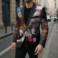 Custom Patriotic Eagle Bowling Blazer with American Flag Strike Design - Wonder Print Shop
