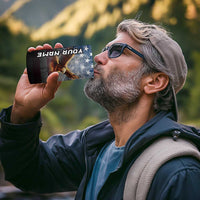 Custom Patriotic Eagle Bowling 4 in 1 Can Cooler Tumbler with American Flag Strike Design - Wonder Print Shop