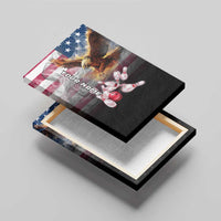 Custom Patriotic Eagle Bowling Canvas Wall Art with American Flag Strike Design - Wonder Print Shop