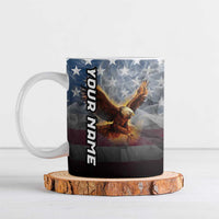 Custom Patriotic Eagle Bowling Ceramic Mug with American Flag Strike Design - Wonder Print Shop