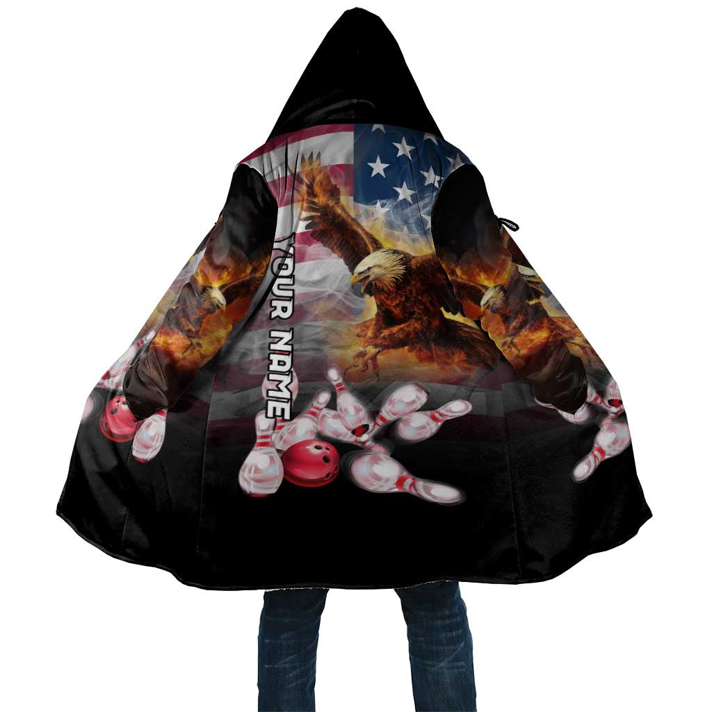 Custom Patriotic Eagle Bowling Cloak with American Flag Strike Design - Wonder Print Shop