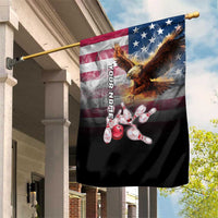 Custom Patriotic Eagle Bowling Garden Flag with American Flag Strike Design - Wonder Print Shop