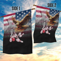 Custom Patriotic Eagle Bowling Garden Flag with American Flag Strike Design - Wonder Print Shop
