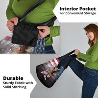 Custom Patriotic Eagle Bowling Grocery Bag with American Flag Strike Design - Wonder Print Shop