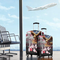 Custom Patriotic Eagle Bowling Luggage Cover with American Flag Strike Design - Wonder Print Shop