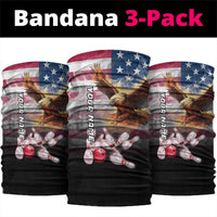 Custom Patriotic Eagle Bowling Neck Gaiter with American Flag Strike Design - Wonder Print Shop