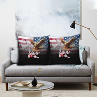 Custom Patriotic Eagle Bowling Pillow Cover with American Flag Strike Design - Wonder Print Shop