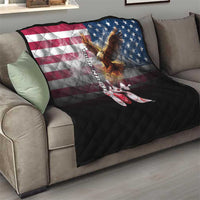 Custom Patriotic Eagle Bowling Quilt with American Flag Strike Design - Wonder Print Shop