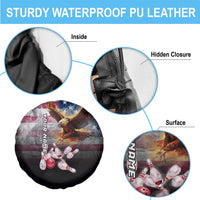 Custom Patriotic Eagle Bowling Spare Tire Cover with American Flag Strike Design - Wonder Print Shop