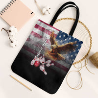 Custom Patriotic Eagle Bowling Tote Bag with American Flag Strike Design - Wonder Print Shop