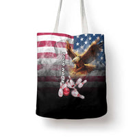 Custom Patriotic Eagle Bowling Tote Bag with American Flag Strike Design - Wonder Print Shop