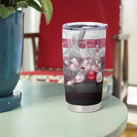 Custom Patriotic Eagle Bowling Tumbler Cup with American Flag Strike Design - Wonder Print Shop