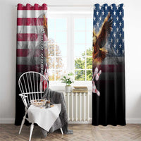 Custom Patriotic Eagle Bowling Window Curtain with American Flag Strike Design - Wonder Print Shop