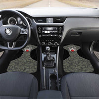 Custom Camouflage Bowling Car Mats with Red Strike Ball Graphic - Wonder Print Shop