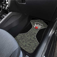 Custom Camouflage Bowling Car Mats with Red Strike Ball Graphic - Wonder Print Shop