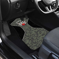 Custom Camouflage Bowling Car Mats with Red Strike Ball Graphic - Wonder Print Shop