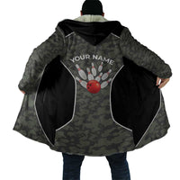 Custom Camouflage Bowling Cloak with Red Strike Ball Graphic - Wonder Print Shop