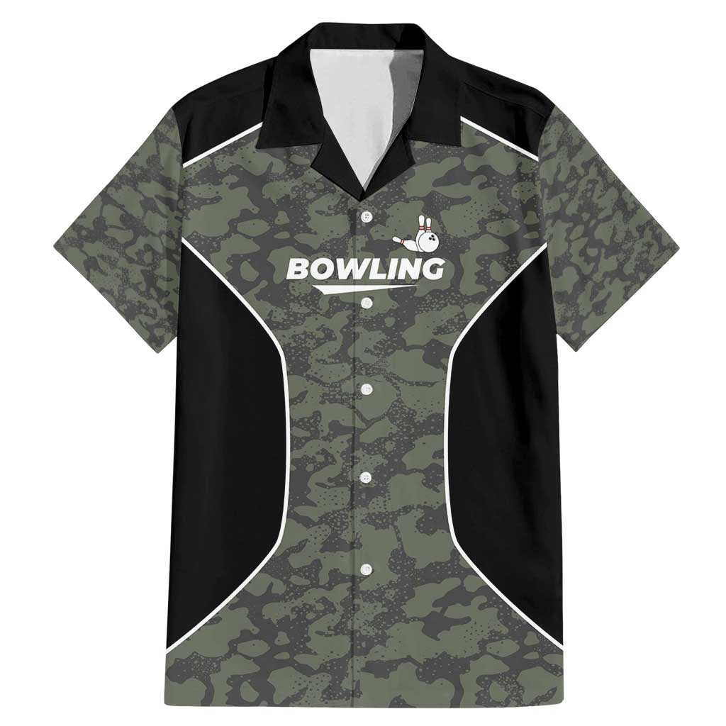 Custom Camouflage Bowling Family Matching Mermaid Dress and Hawaiian Shirt with Red Strike Ball Graphic - Wonder Print Shop