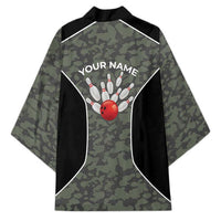 Custom Camouflage Bowling Kimono with Red Strike Ball Graphic - Wonder Print Shop
