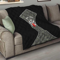 Custom Camouflage Bowling Quilt with Red Strike Ball Graphic - Wonder Print Shop