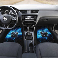 Custom Grim Reaper Bowling Car Mats with Blue Lightning Background - Wonder Print Shop