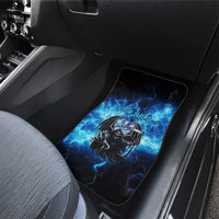 Custom Grim Reaper Bowling Car Mats with Blue Lightning Background - Wonder Print Shop