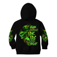 Stuck Between Idk Idc And Idgaf Skull Kid Hoodie - Wonder Print Shop