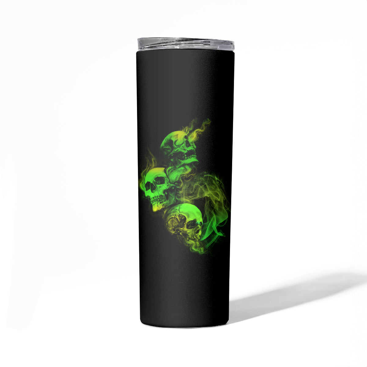 Stuck Between Idk Idc And Idgaf Skull Skinny Tumbler - Wonder Print Shop