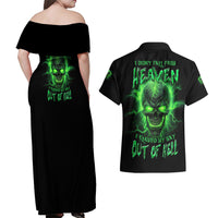 Heaven Don't Want Me Mad Skull Couples Matching Off Shoulder Maxi Dress and Hawaiian Shirt - Wonder Print Shop