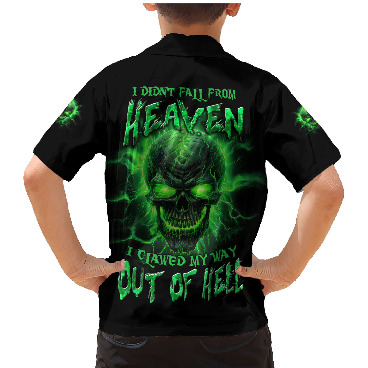 Heaven Don't Want Me Mad Skull Family Matching Mermaid Dress and Hawaiian Shirt - Wonder Print Shop