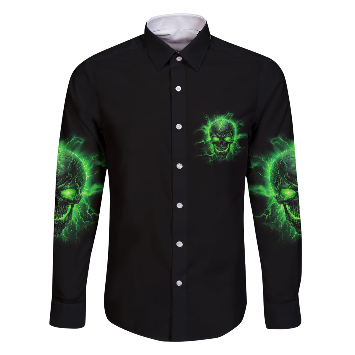 Heaven Don't Want Me Mad Skull Family Matching Off Shoulder Long Sleeve Dress and Hawaiian Shirt - Wonder Print Shop