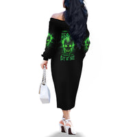 Heaven Don't Want Me Mad Skull Family Matching Off Shoulder Long Sleeve Dress and Hawaiian Shirt - Wonder Print Shop