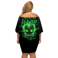 Heaven Don't Want Me Mad Skull Family Matching Off Shoulder Short Dress and Hawaiian Shirt - Wonder Print Shop