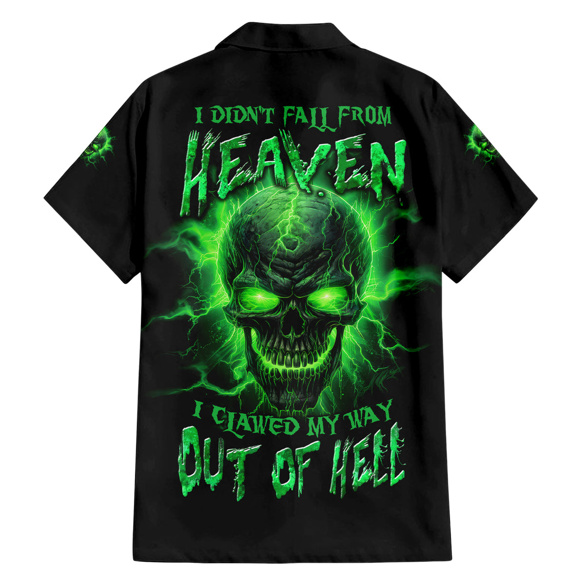 Heaven Don't Want Me Mad Skull Hawaiian Shirt - Wonder Print Shop