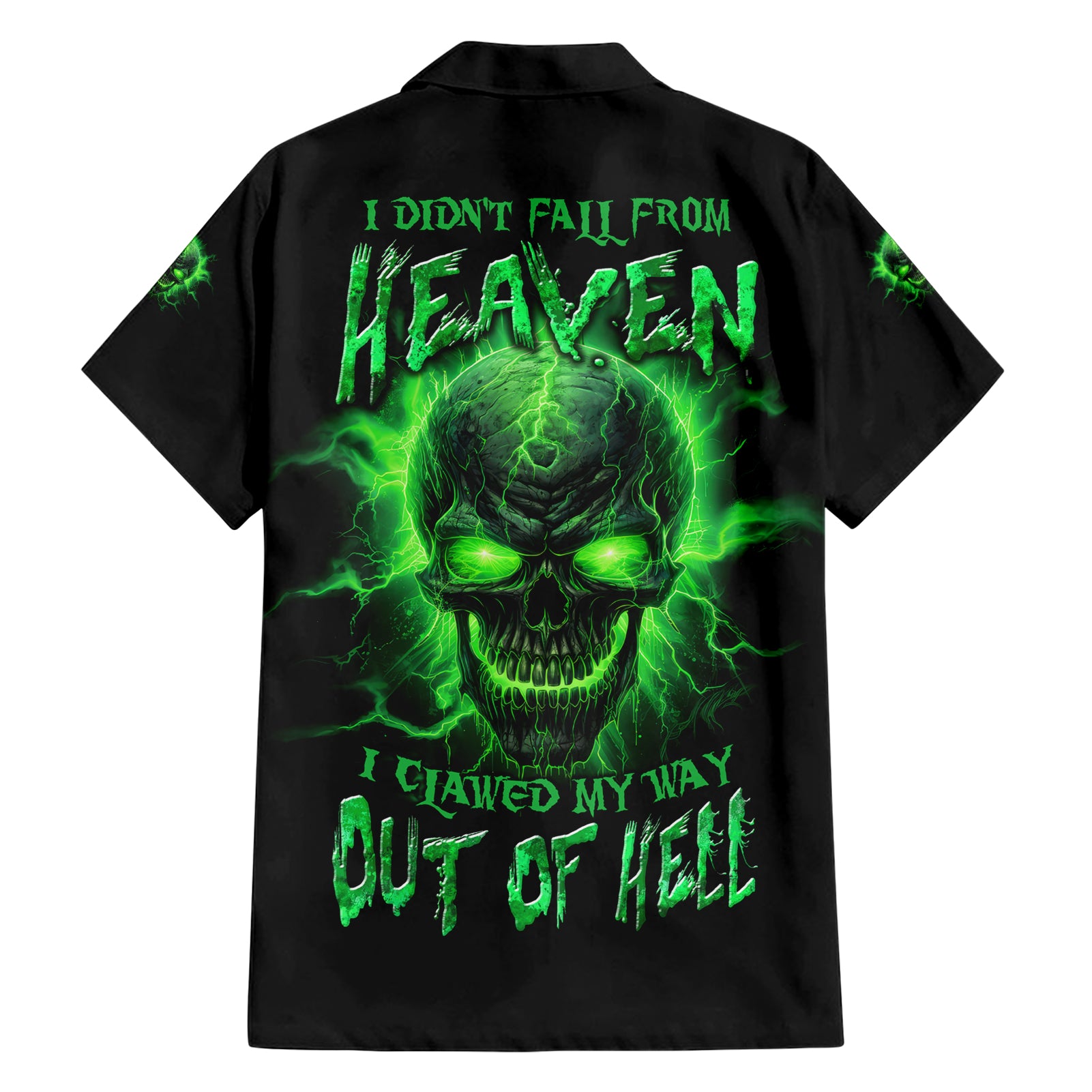 Heaven Don't Want Me Mad Skull Hawaiian Shirt - Wonder Print Shop