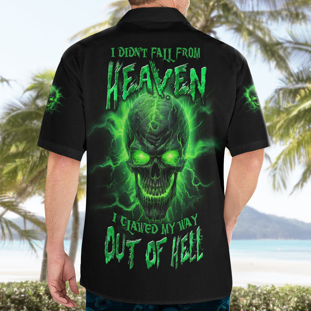 Heaven Don't Want Me Mad Skull Hawaiian Shirt - Wonder Print Shop